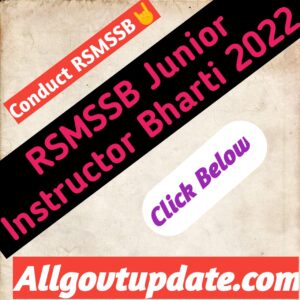 RSMSSB Junior Instructor Bharti 2022/ Apply For 43 Junior Instructor Post (पुरी जानकारी हिंदी में)