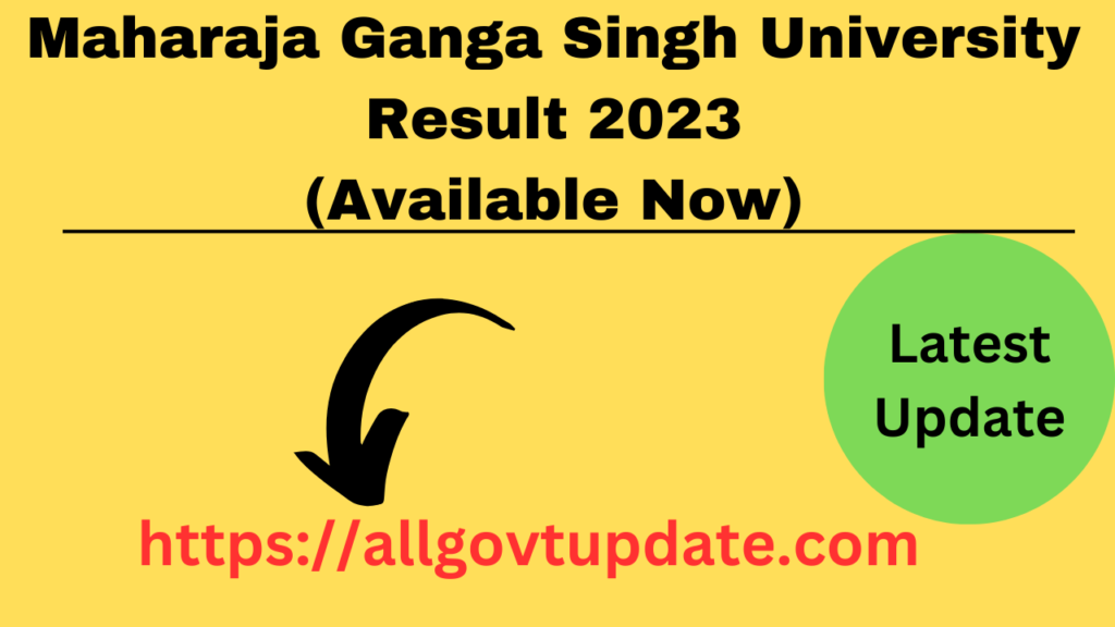 Maharaja Ganga Singh University Result 2023