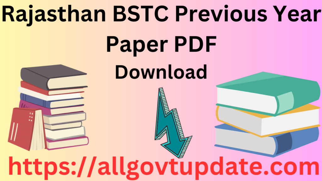 Rajasthan BSTC Previous Year Paper PDF