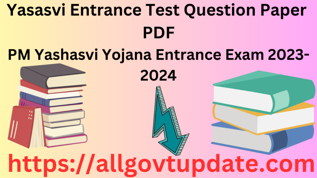 Yasasvi Entrance Test Question Paper PDF