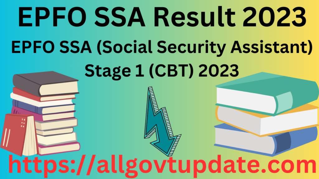 EPFO SSA Result 2023