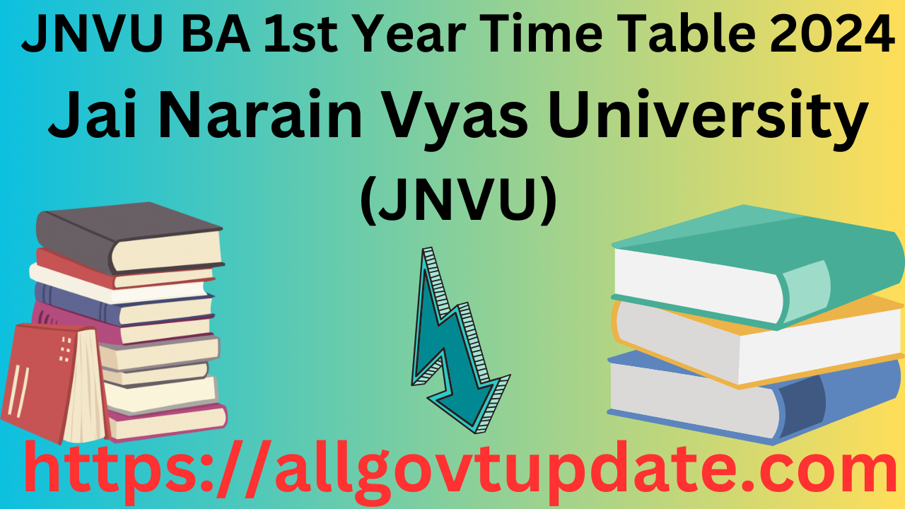 JNVU BA 1st Year Time Table 2024