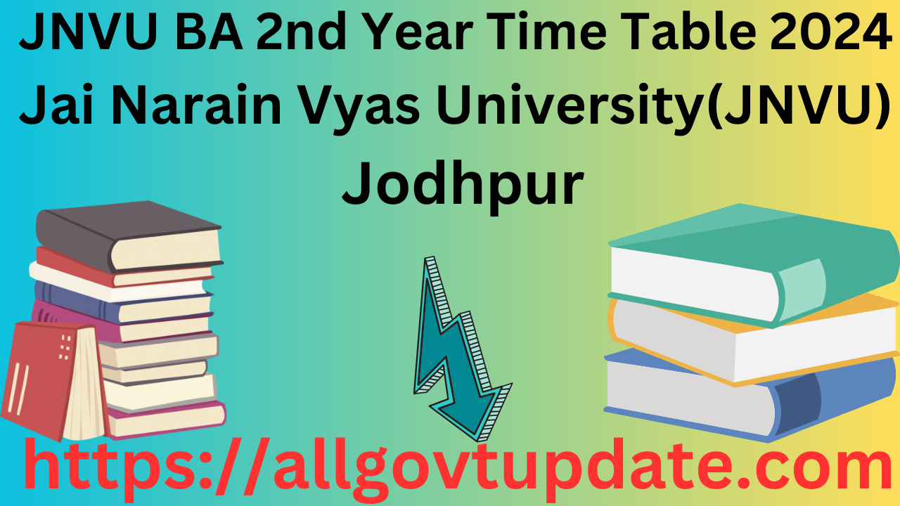 JNVU BA 2nd Year Time Table 2024