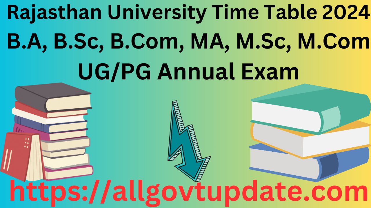 Rajasthan University Time Table 2024