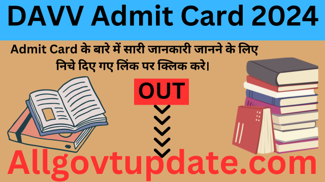 DAVV Admit Card 2024