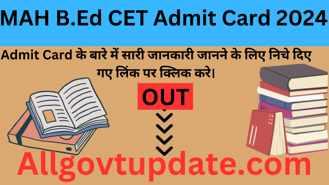 MAH B.Ed CET Admit Card 2024