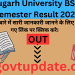 Dibrugarh University BSC 1st Semester Result 2024